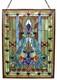 Stained Glass Window Panel Tiffany Style Victorian Design 18 Wide x 24 High