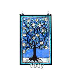 Stained Glass Window Panel Tree Of Life Tiffany Style 20x32 ONLY ONE THIS PRICE