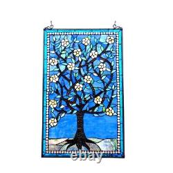 Stained Glass Window Panel Tree Of Life Tiffany Style 20x32 ONLY ONE THIS PRICE