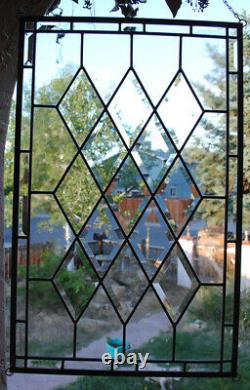 Stained Glass Window Panel antique beveled diamond clear