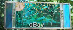 Stained Glass Window Panel wedding personalized trees Beveled anniversary
