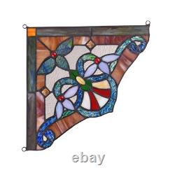 Stained Glass Window Panels Victorian Corner 10 Handcrafted PAIR Suncatcher
