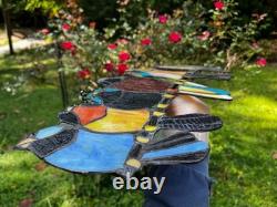 Stained Glass Window Suncatcher Panel Perch Birds Tiffany Style Songbirds 24