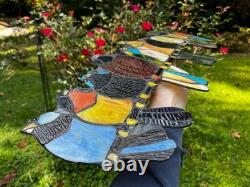 Stained Glass Window Suncatcher Panel Perch Birds Tiffany Style Songbirds 24