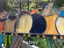 Stained Glass Window Suncatcher Panel Perch Birds Tiffany Style Songbirds 24