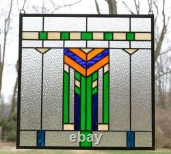 Stained Glass Window panel Frank Lloyd Wright Inspd Panel Prairie Wheat 20