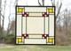 Stained Glass Window panel Frank Lloyd Wright Panel Prairie style 16 x 16