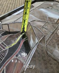 Stained Hanging Window Panel Glass Rare 3D Vintage Art Deco