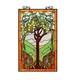 Stained Hanging Window Panel Glass Tree of Life Nature Design Tiffany Style