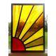 Stained glass Sunshine Window Panel hand crafted, Traditional, Commissioned