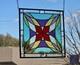 Stained glass hanging panel, 14 x 14