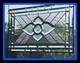 Stained glass hanging panel Clear Beveled 20.5x12.5