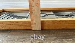 Stained glass panel Featured A Geometric Design 12/25 Inches