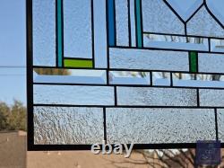 Stained glass panel beveled hearts, gift that says I love you. Valentine's