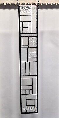 Stained glass panel/sidelight /transom extra long 38 7/8 x 6 5/8
