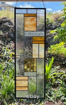 Stained glass panel window