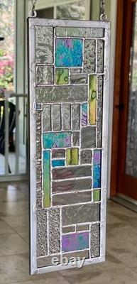Stained glass panel window