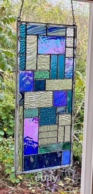 Stained glass panel window