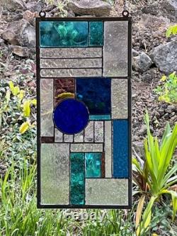 Stained glass panel window