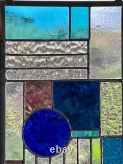 Stained glass panel window
