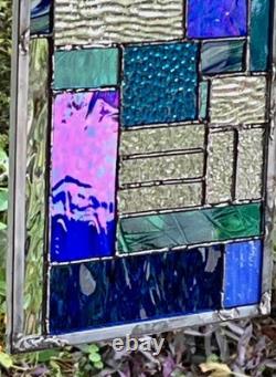 Stained glass panel window