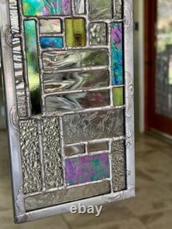 Stained glass panel window