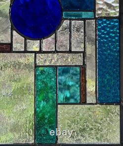 Stained glass panel window