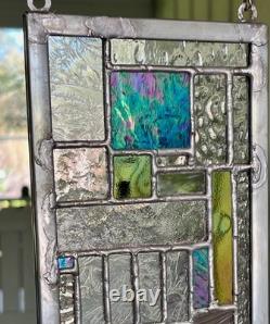 Stained glass panel window