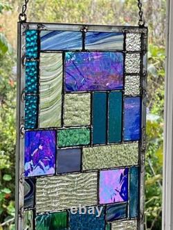 Stained glass panel window