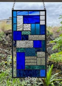 Stained glass panel window