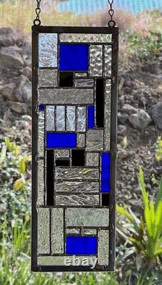 Stained glass panel window