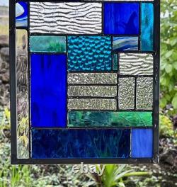 Stained glass panel window