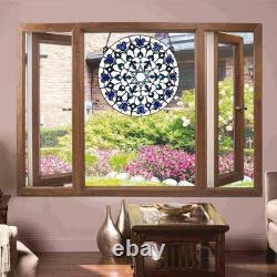 Star of David Stained Glass Window Panel Hanging Judaica Decor for Hanukkah