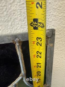 Stunning Antique Stained Glass Window Panel 23x43