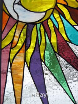 Sun and Moon Stained Glass Window Panel EBSQ