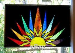 Sunburst Stained Glass Window Panel EBSQ Artist