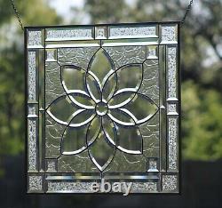 Sunny Beveled Stained Glass 4 SQFT. Ready to Hang