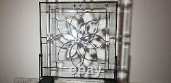 Sunny Beveled Stained Glass 4 SQFT. Ready to Hang