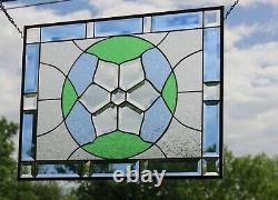 Super Sale 25 % off Beveled Stained Glass Window Panel-24 1/2 X18 1/2
