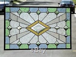 Super Sale Ends 12/18 Beveled Stained Glass Window Panel