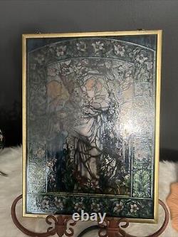 TORONTO Stained Glass Replica TIFFANY MADONNA Of Flowers Suncatcher Panel Garden