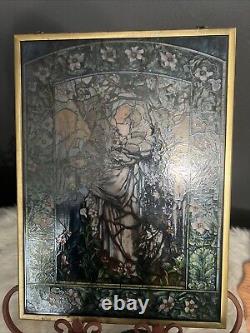 TORONTO Stained Glass Replica TIFFANY MADONNA Of Flowers Suncatcher Panel Garden