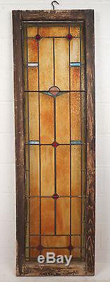 Tall Vintage Stained Glass Window Panel (2885)NJ