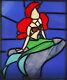 The Little Mermaid Stained Glass Panel