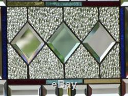 The Power of 3 Beveled Stained Glass Window Panel 17 ¾ x 11 ¼