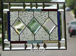 The Power of 3 Beveled Stained Glass Window Panel 17 ¾ x 11 ¼