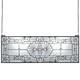 Tiffany Stained Glass Window Panel, 35.2x13, Horizontal Rectangle Metal-Framed