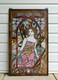 Tiffany Style Alphonse Mucha Art, Stained Glass Window Panel Morning Awakening