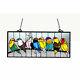 Tiffany Style Colorful Singing Birds Stained Glass Window Panel ONE THIS PRICE