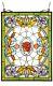 Tiffany Style Decorative Stained Glass Chain Window Hanging Panel 24 x 18
